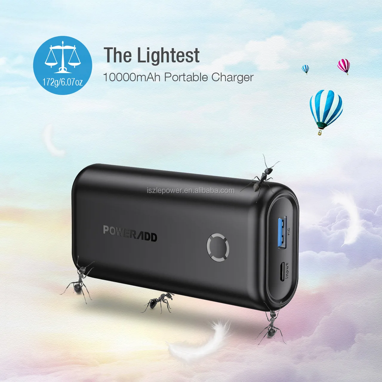 Poweradd new Mini EnergyCell 2.4A Output power bank 10000mah - ANKUX.COM