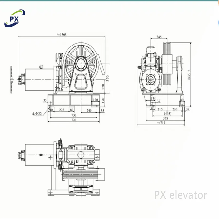 Elevator Spare Parts Yj200a Elevator Torin Drive Traction Machine Drive