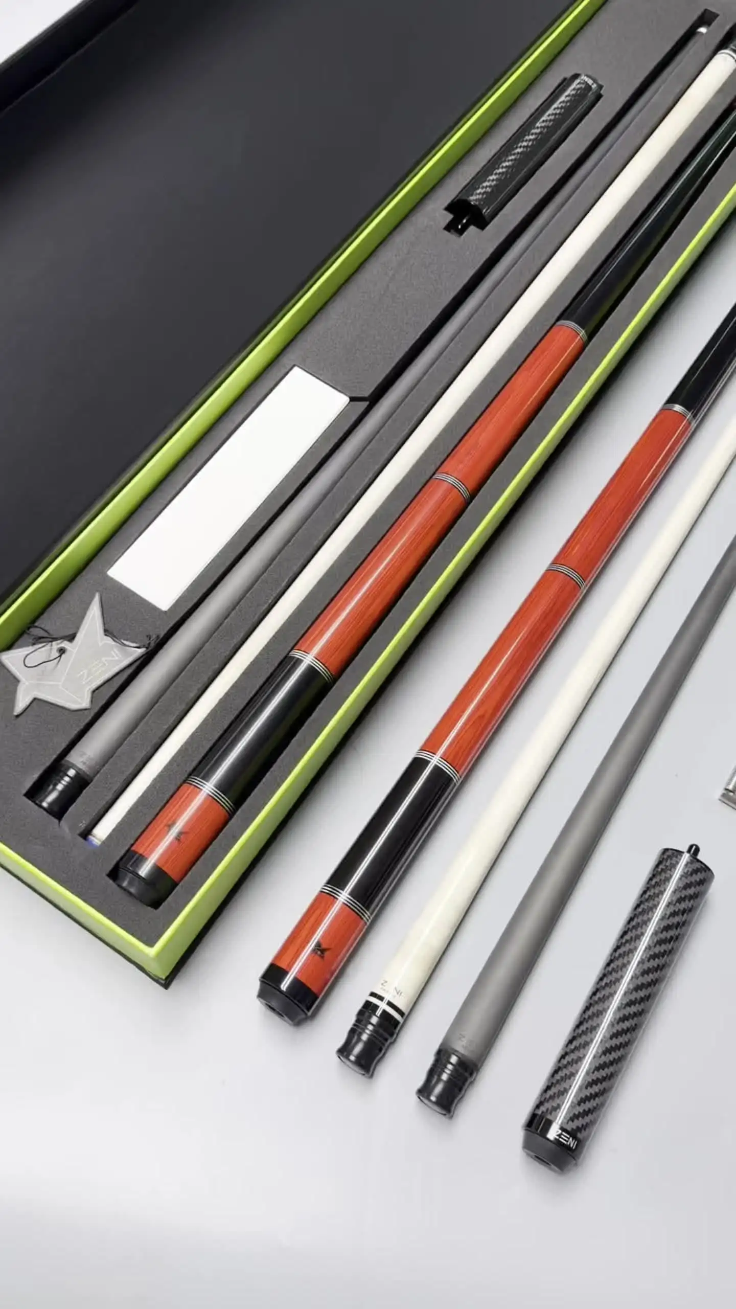 Premium ZENI ZX01 Carbon Fiber Billiard Cue Stick 11.8mm Carbon