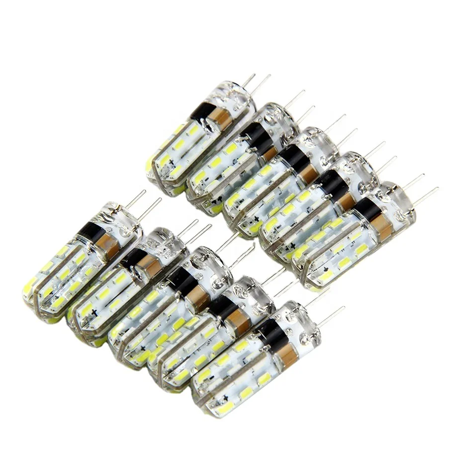 LED Bulb G4 LED AC110V/220V 2W Silicone 24leds 3014smd LED Lights No Flicker For Crystal Light Chandelier Lighting