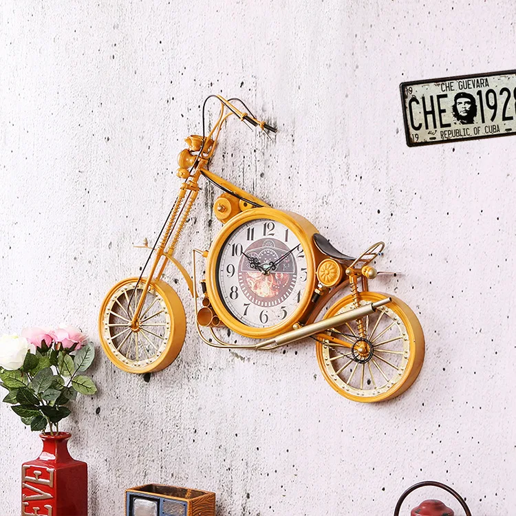 Motor Bike Retro Creative Metal Hanging Watch Wall Clock pic_002.jpg