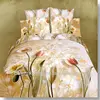 Vivid 3D print blossoming buds 100% cotton bedding set