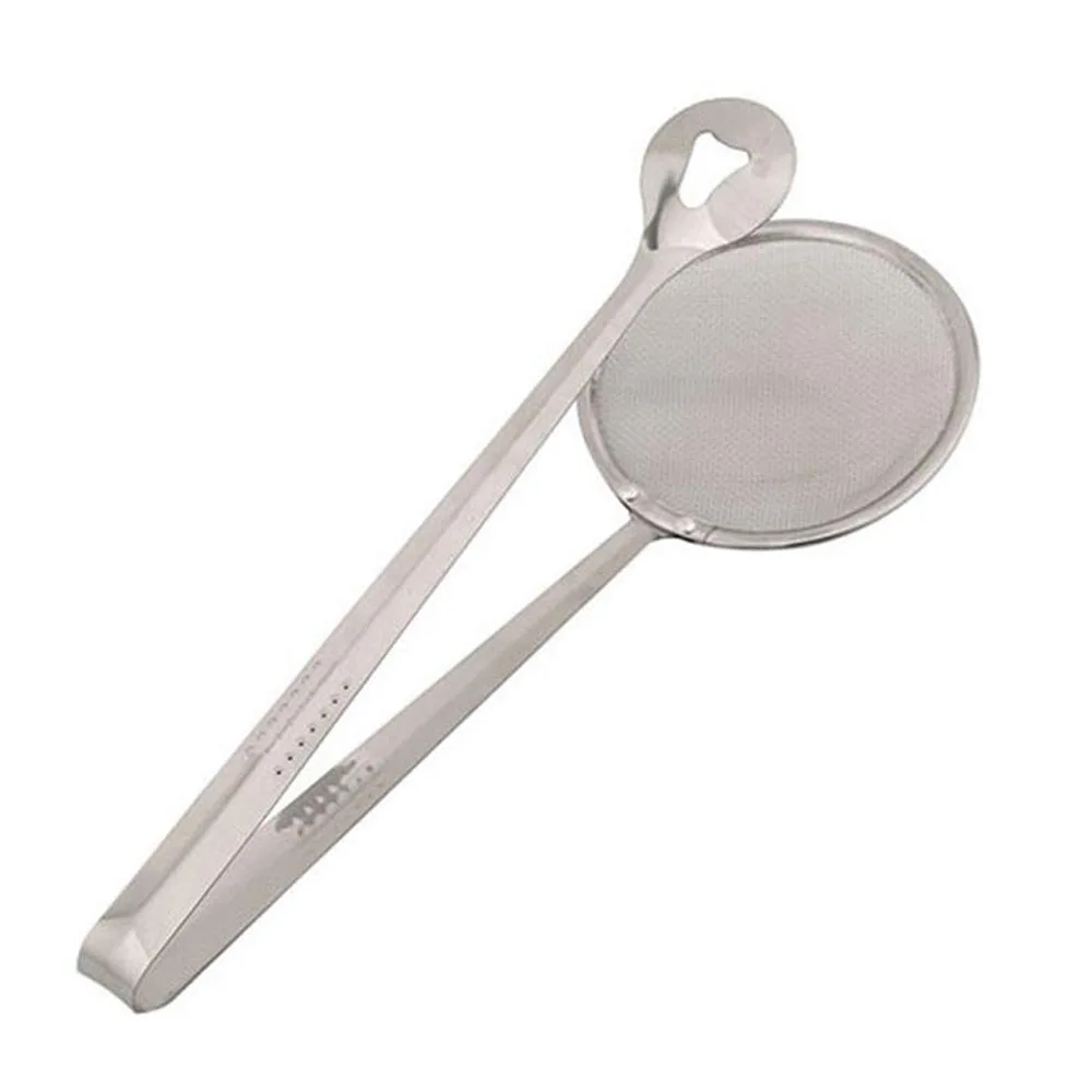 Stainless Steel Mesh Strainer Tongs Filter Spoon Buy Stainless Steel