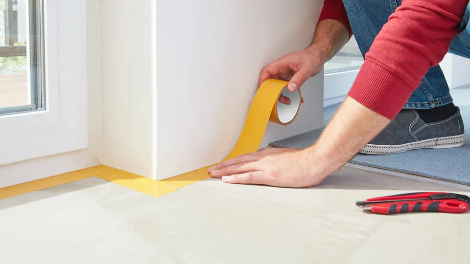 Используйте двусторонняя клейкая лента для ковровых покрытий... 
