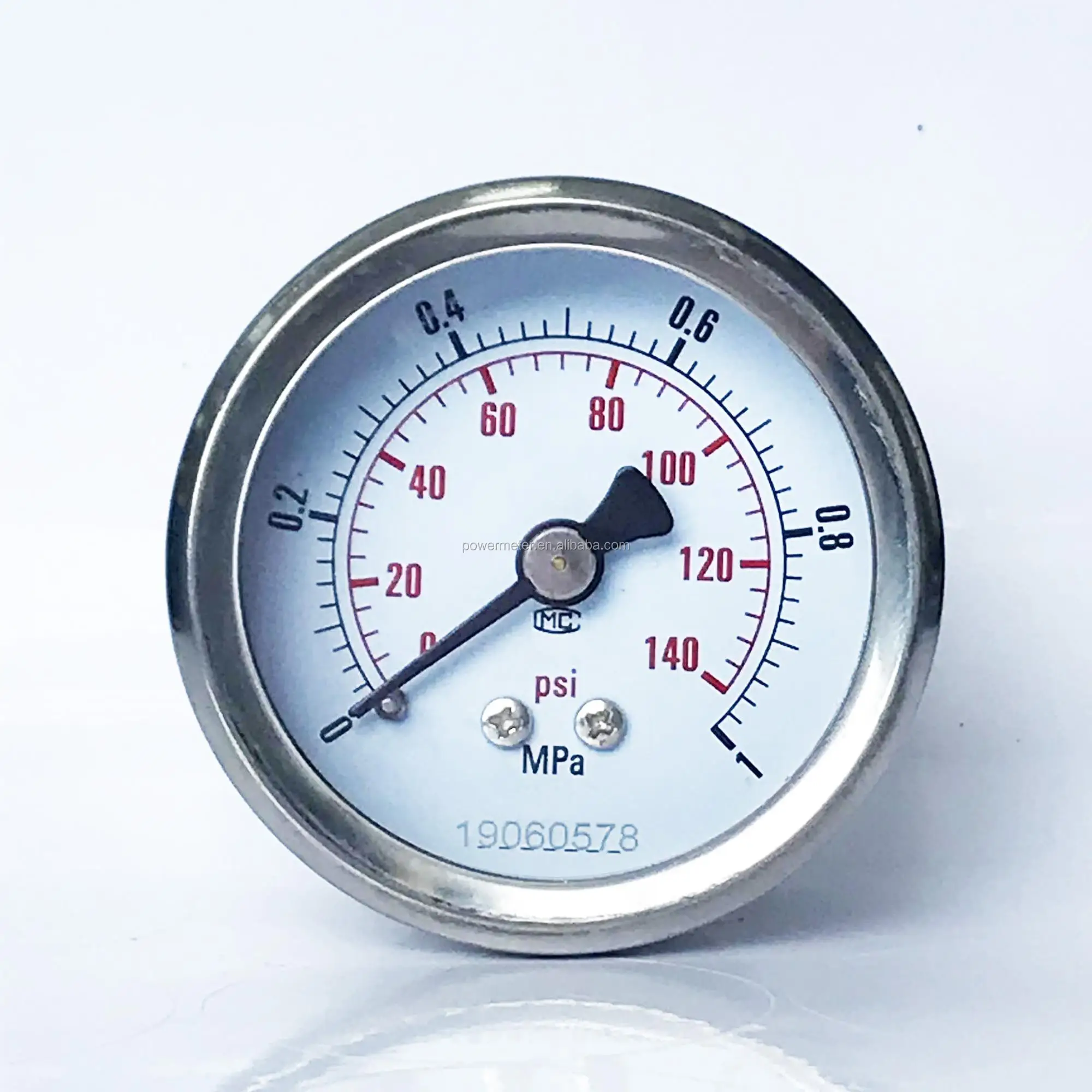 2英寸 50毫米全不锈钢压力计 1mpa/140psi 回接 1/4pt