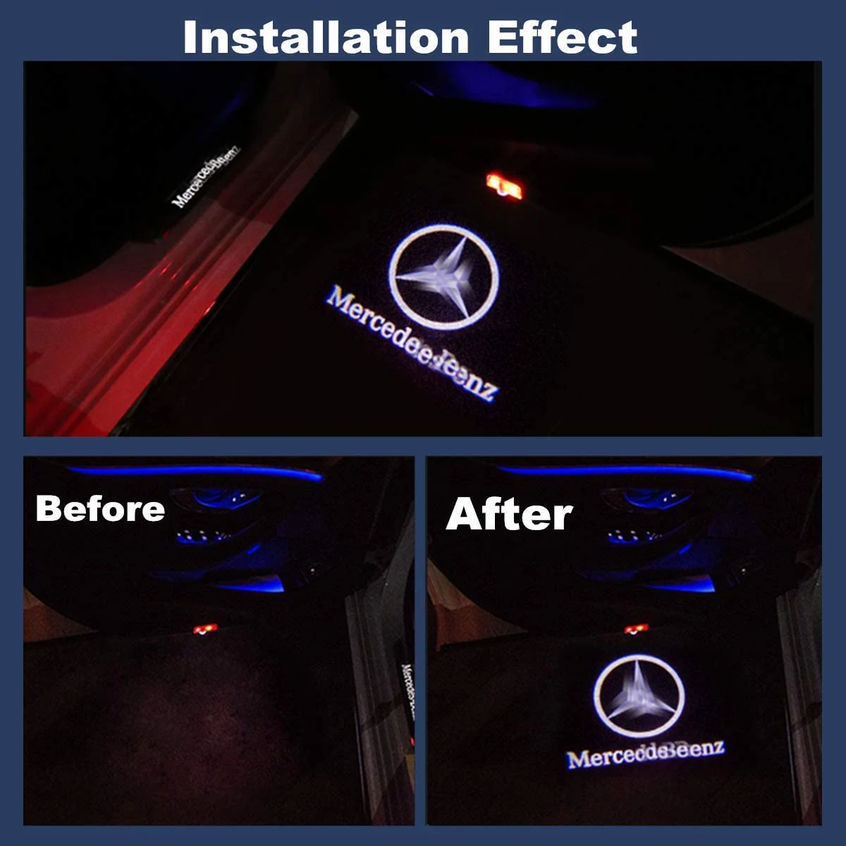 Car Led Logo Shadow Ghost Door Light Projector Welcome Lights Accessories Emblem For Mercedes Benz Cla - Buy Led Car Door Logo Laser Projector Light,Wholesale Customizable Car Door Step Welcome Logo