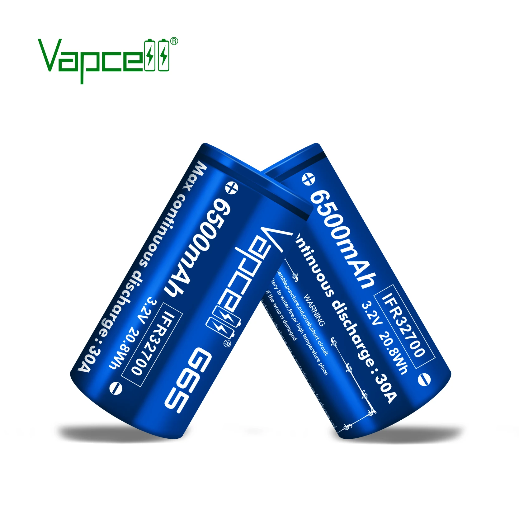 High Quality The Best Vapcell Ifr32700 6500mah 30a Lifepo4 Battery High