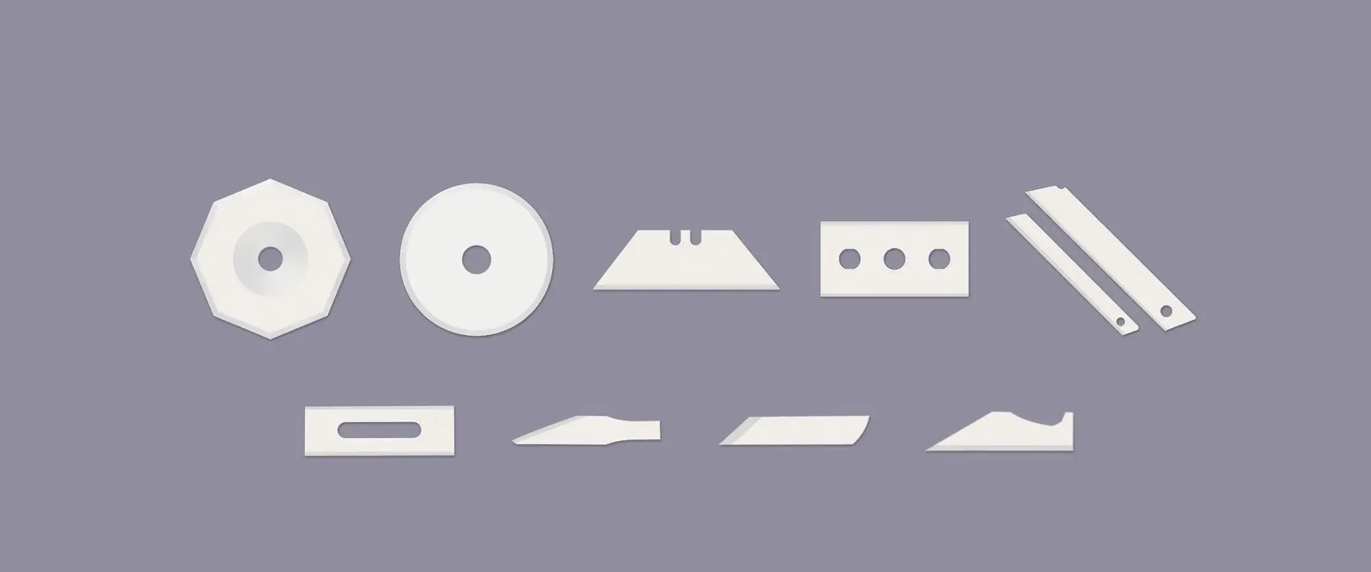 Ceramic Blades Trapezoid Ceramic Blade Cutter Saw Blade Ceramic Box