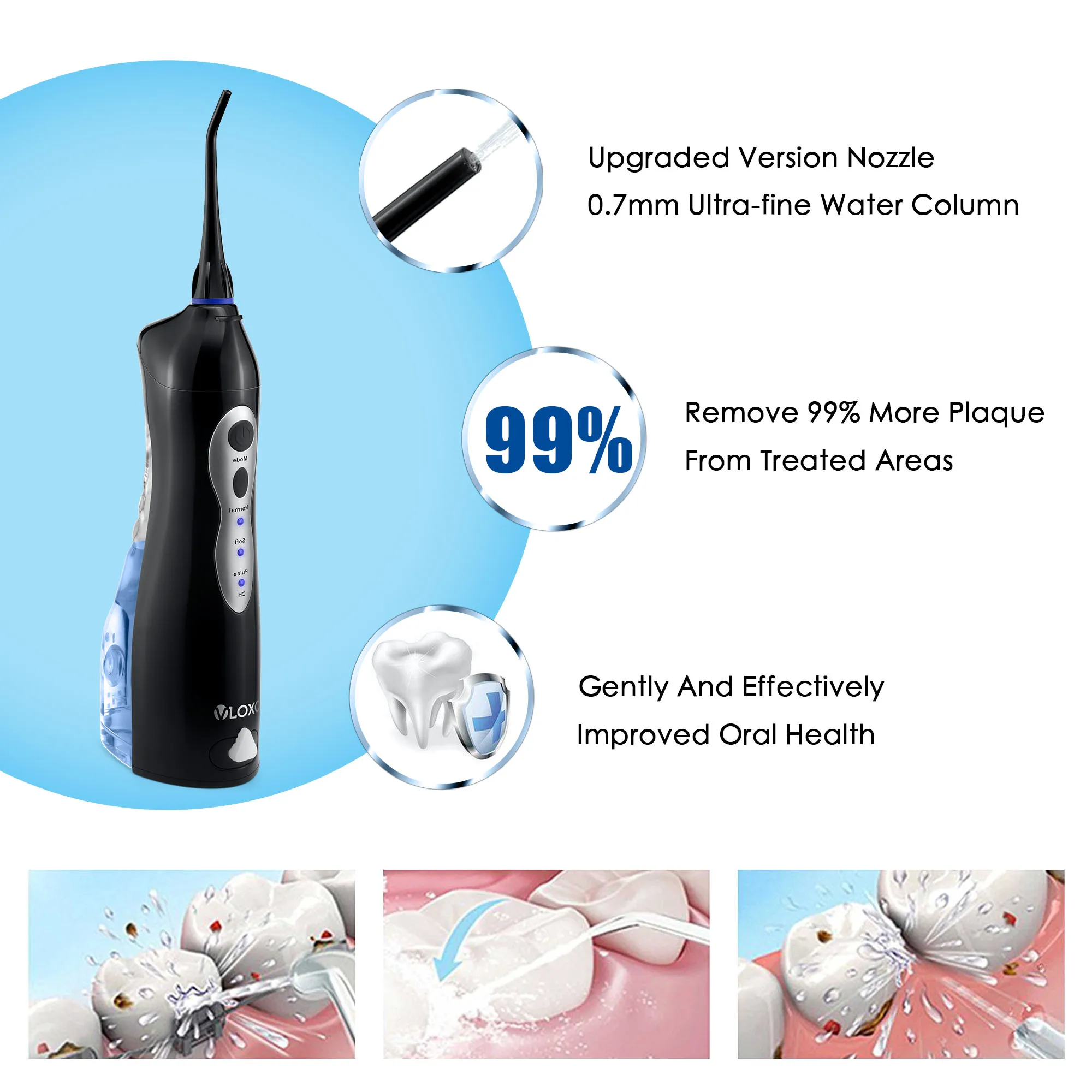 Rechargeable teeth spa oral irrigator dental flosser