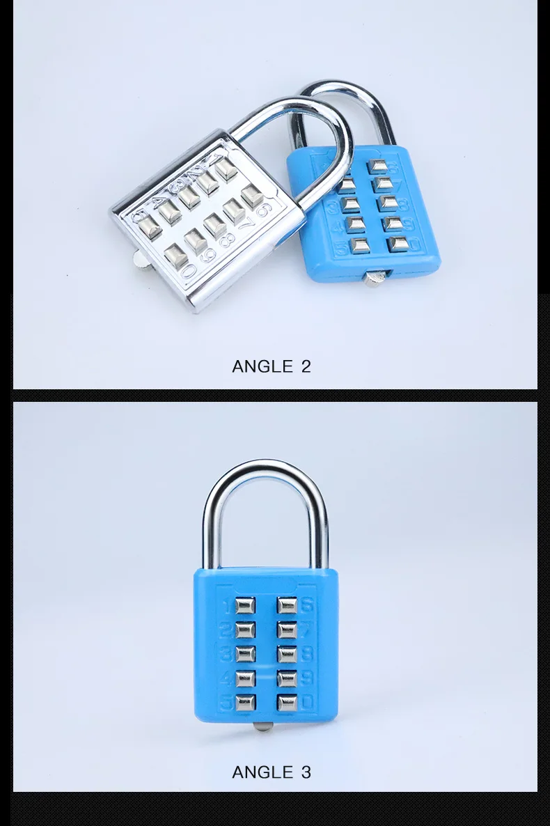 Push Button 10 Digits Combination Numerical Lock Reset Combination