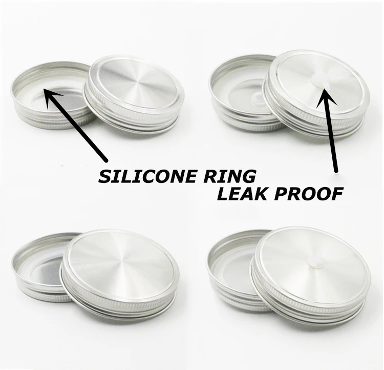 Wholesale 70mm 86mm Seal And Ring Lid For Mason Canning Jar Stainless