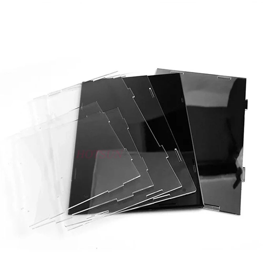 Wholesale Flat Package Action Figure Stand Mockup Show Case Clear Show Case And Black Base