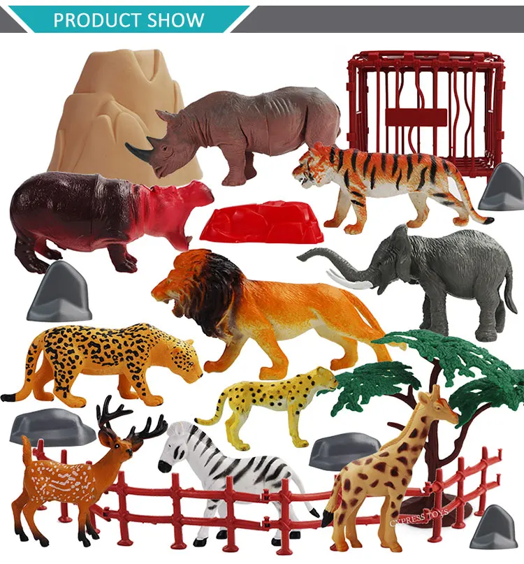 Cypress High Quality 30pcs Pvc Plastic Toy Nature World Wild 3d Animal ...