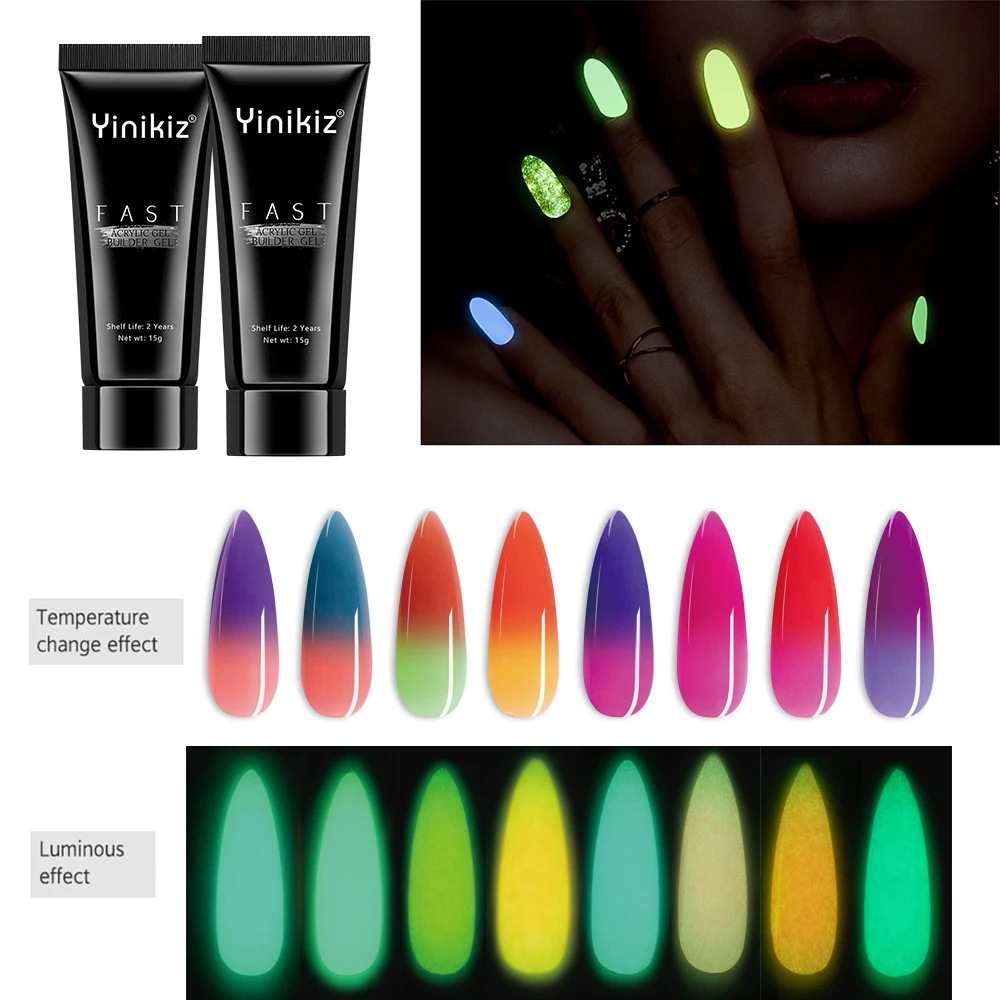 Good Adhesion 12 Colors Carving Acrylic Gel In Tube Gel Nail Extension