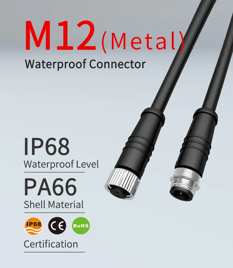 male and female ip67 waterproof connector