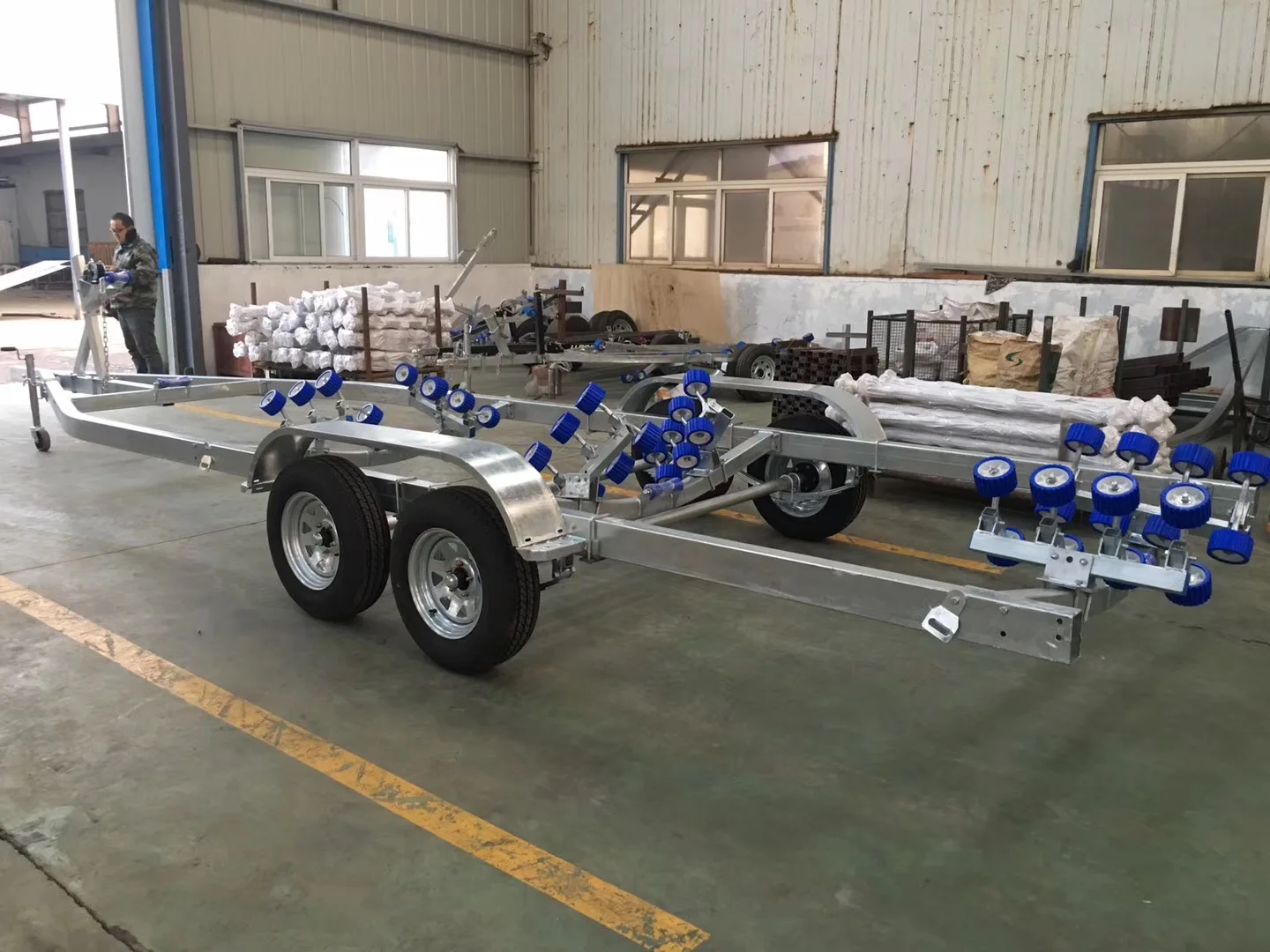 7700mm 8650mm Aluminum Boat Trailer Quality Assurance Hotdip