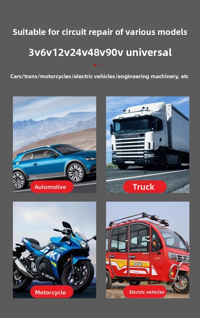 LED Display Digital Voltage Tester for Cars 12V 24V 70V Auto Repair Circuit Fuse Detection Vehicle Tools