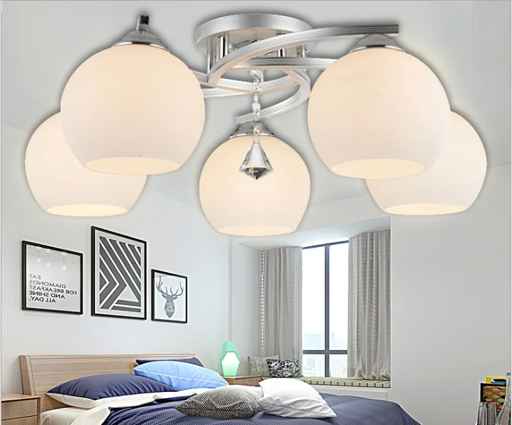 2020 new modern european america canada style crystal light suction dome ceiling light