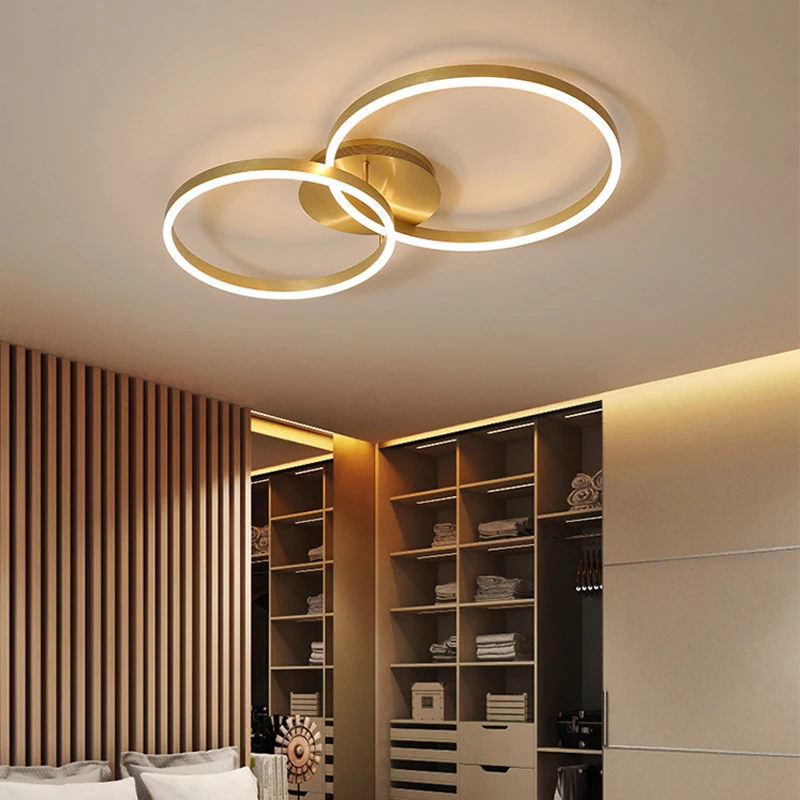 China Indoor Modern Ring Acrylic Smart Led Home Decor Fixtures Bedroom Ceiling Lighting
