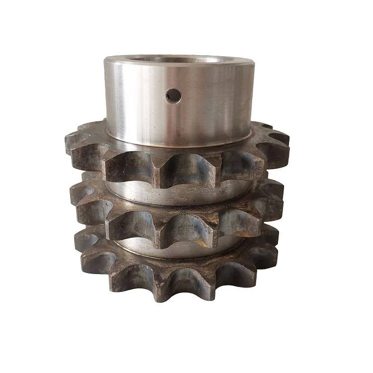 C45 triplex  three rows of chain roller sprockets