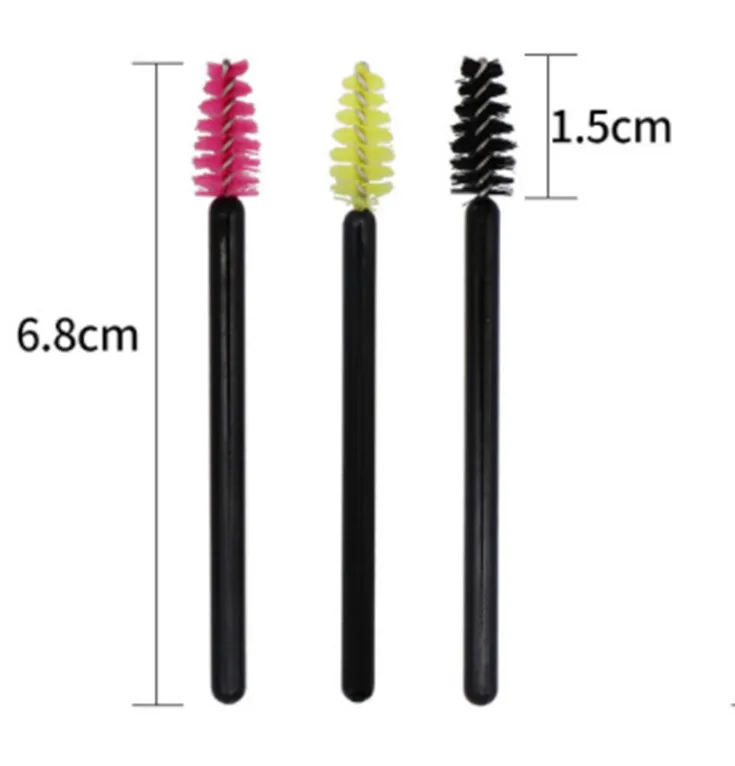 6.8cm Disposable Mascara Wands Mini Lashes Brushes Mascara Applicator
