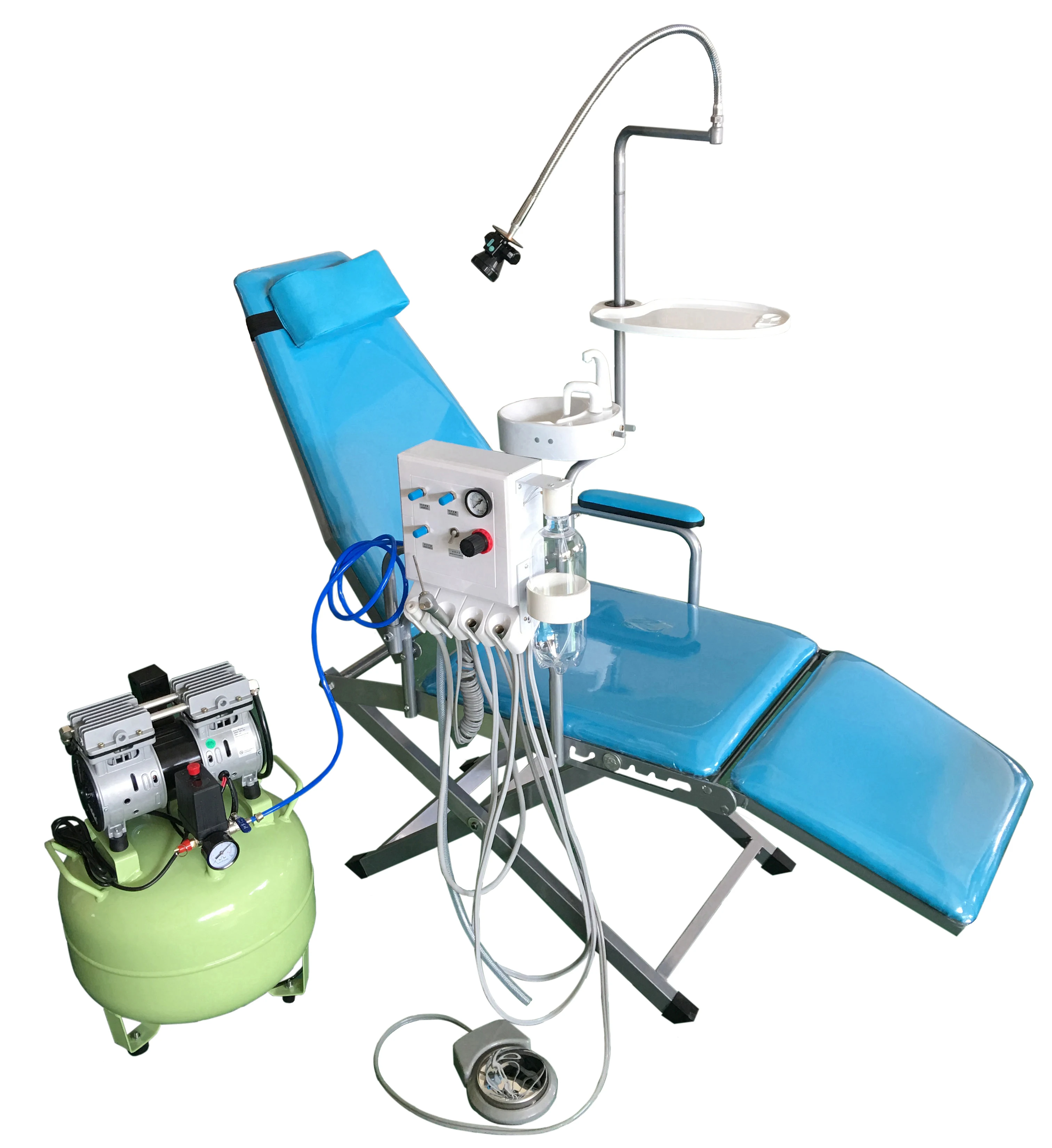 Unité Dentaire Portable AZDENT P204 Avec Compresseur Air + Détartrant + Lumière De Durcissement - Neuf