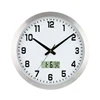 digital & analog-digital clocks lcd date aluminum wall clock