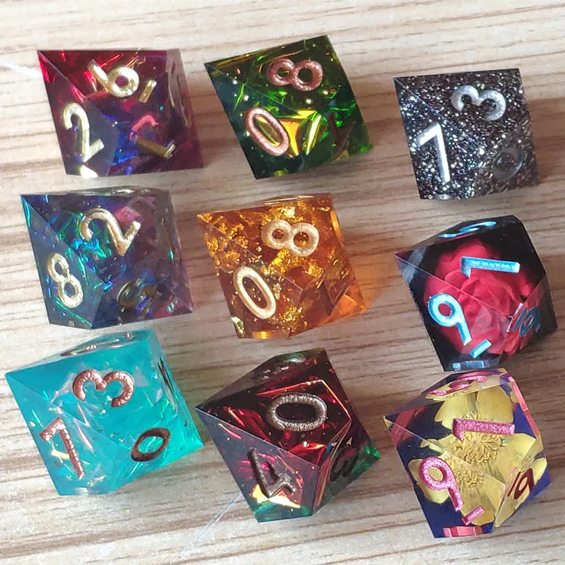 Mini Planet Polyhedra D10 Dnd Dice Sharp Edge Resin Dice Custom Factory ...