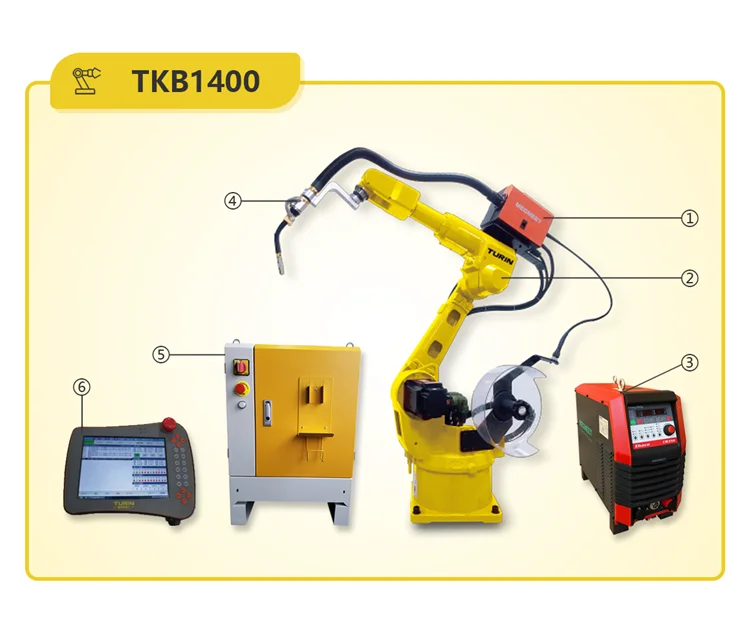 Hot Selling 6KG tig robotic welding arm robot 6 axis automatic machine