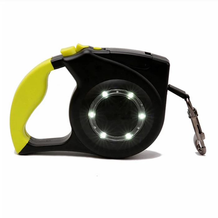 light up retractable dog leash