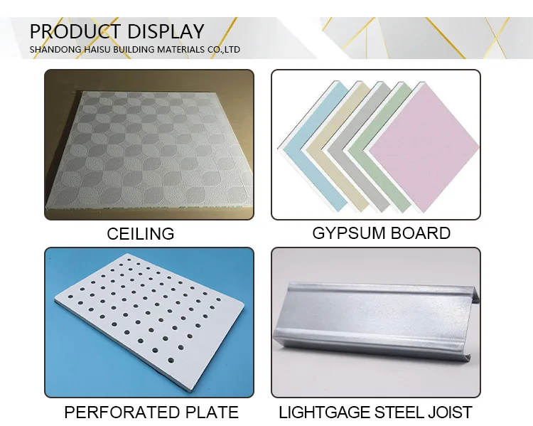 pvc laminated gypsum ceiling tiles