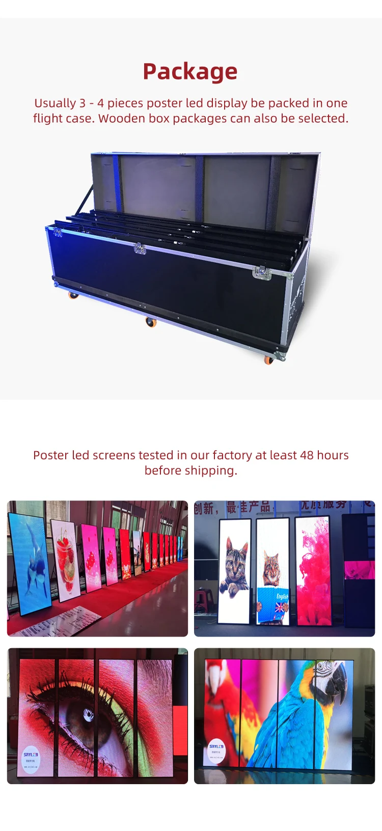 Ultra Thin P3 Screen Standing Wifi 4G Floor Indoor P2.5 Advertising Mirror Poster Led Panel Digital led Poster Screen