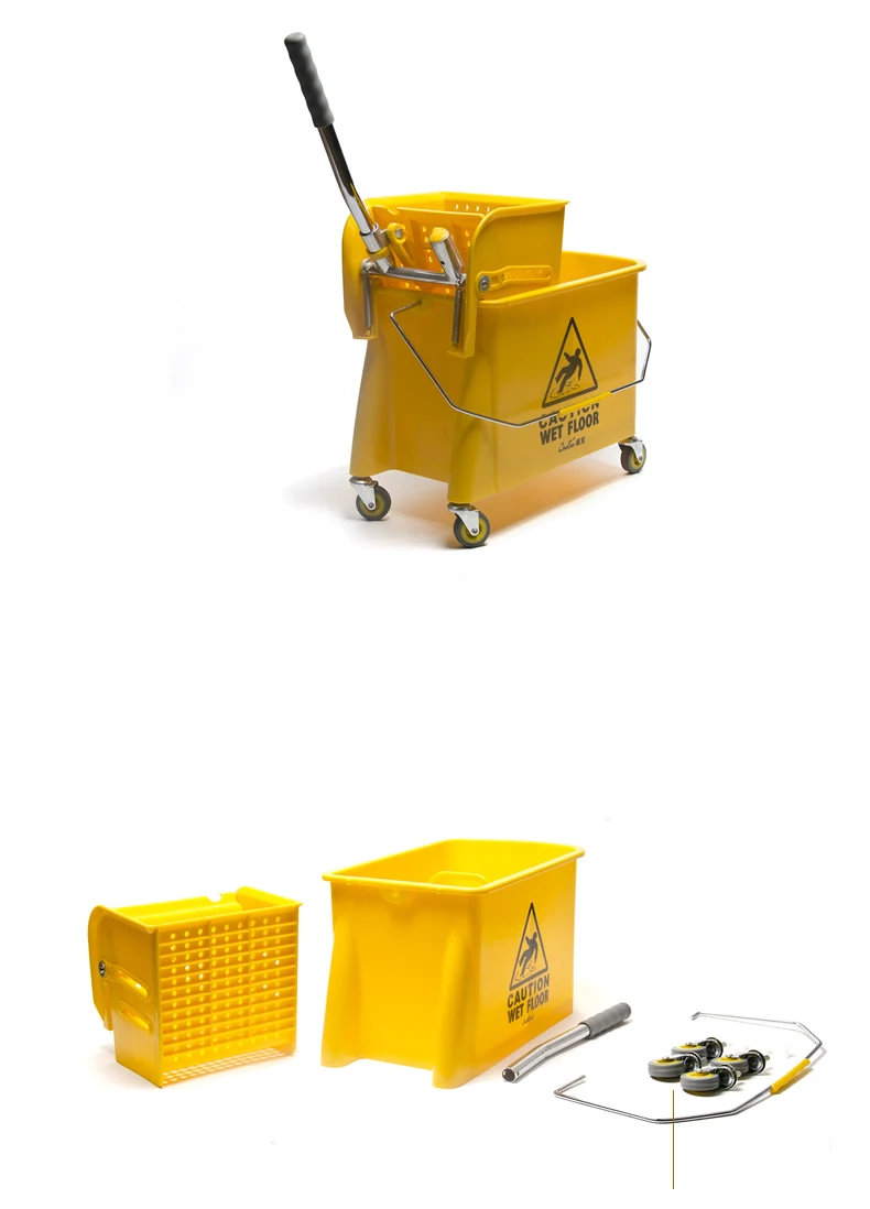 Chaobao B-038 Single Bucket Mop Wringer Cleaning Trolley Cart Household ...