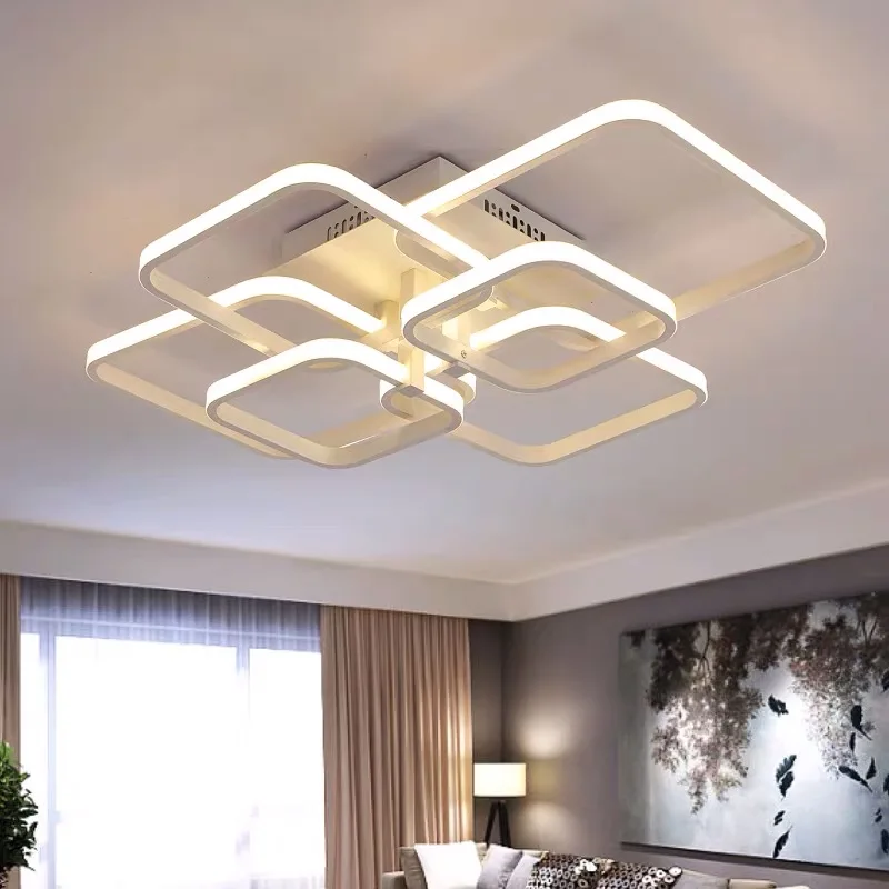 New Contemporary Popular Design Acrylic Ring White Modern Ceiling pendant Lamp Price Decoration Led Ceiling Panel Light For Home