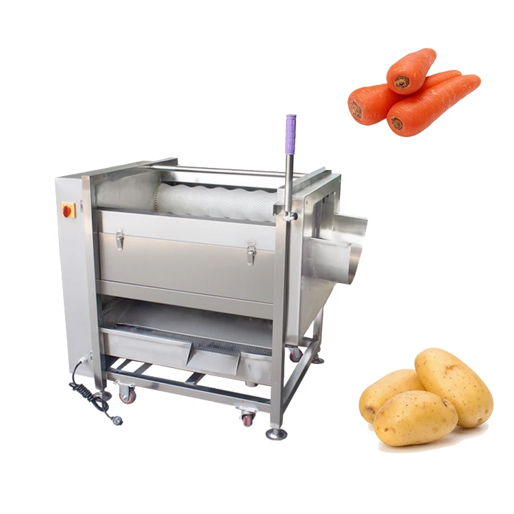 Industrial brush roller root vegetable carrot potato washing peeling machine   #Ghana WT/8613824555378