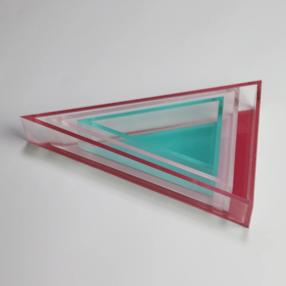 Restaurant Clear Rectangle Acrylic Tray With Removable Paper Slot