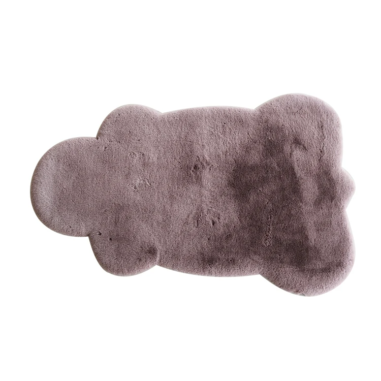 Rabbit Shape Soft Furry Fur Rugs Cushion For Living Room Bedroom Area Home Decorative Carpet for Girls Boys Dorm Room