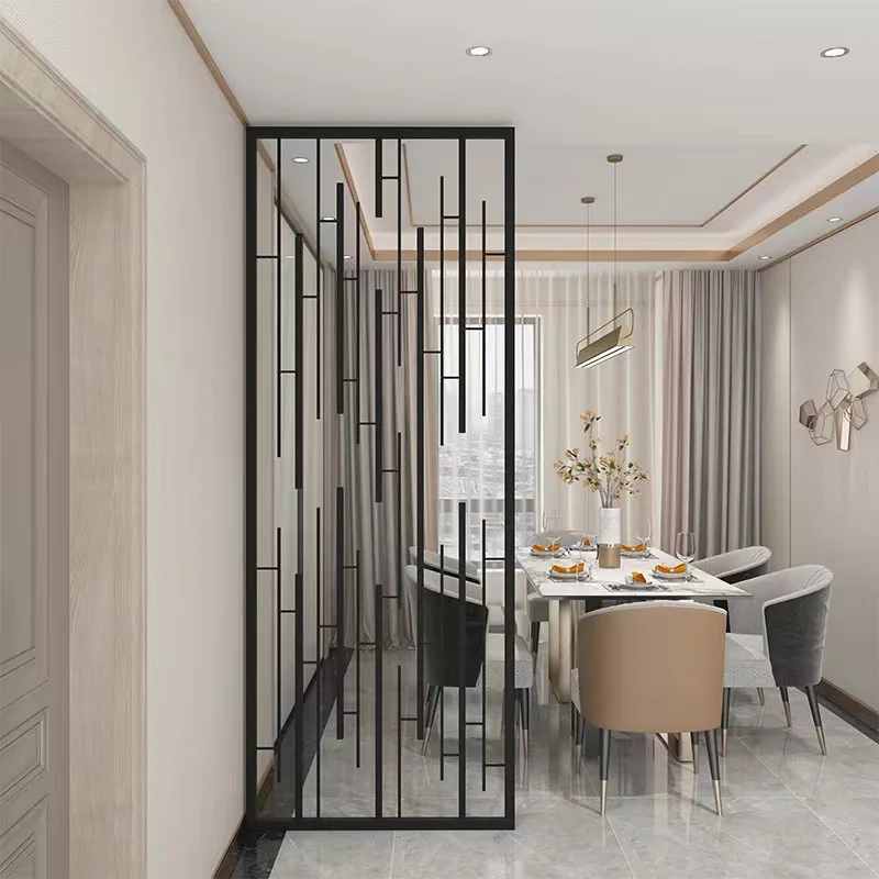 Modern Gold Partition Wall & Wrought Iron Screens Metal Room Divider