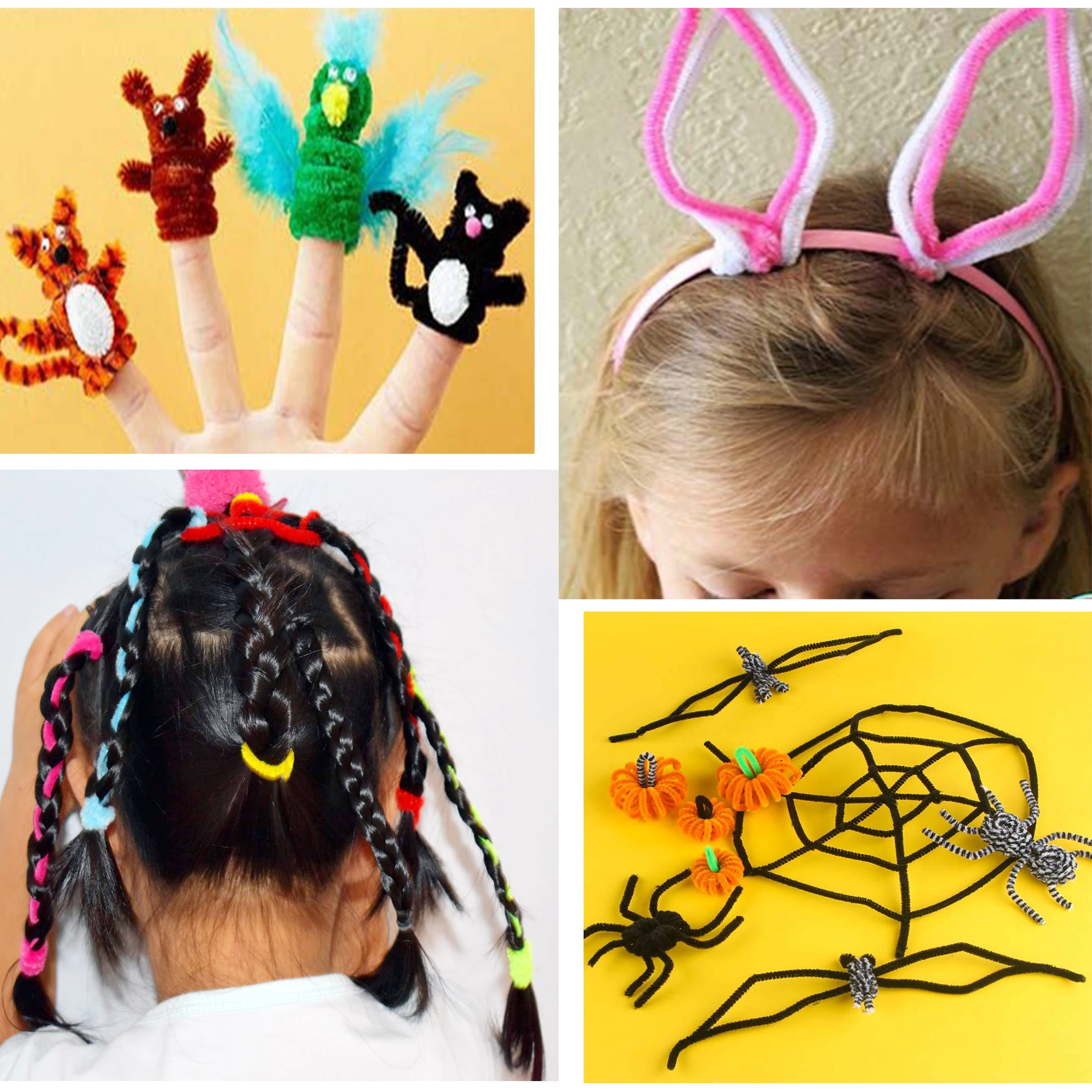 500pcs Pipe Cleaners Craft Set Pom Poms Craft And Wiggle Googly Eyes Self Adhesive Diy Art Craft