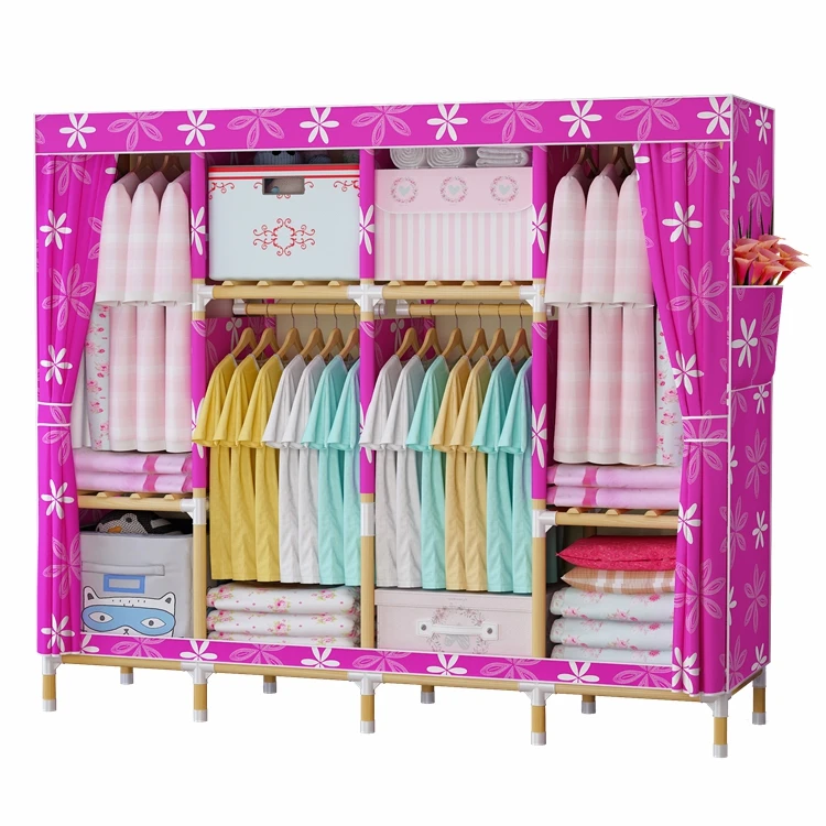 Colorful Hot Design Cheap Folding Cloth Teak Wood Plastic Fabric Wardrobe For Women Buy Fabric