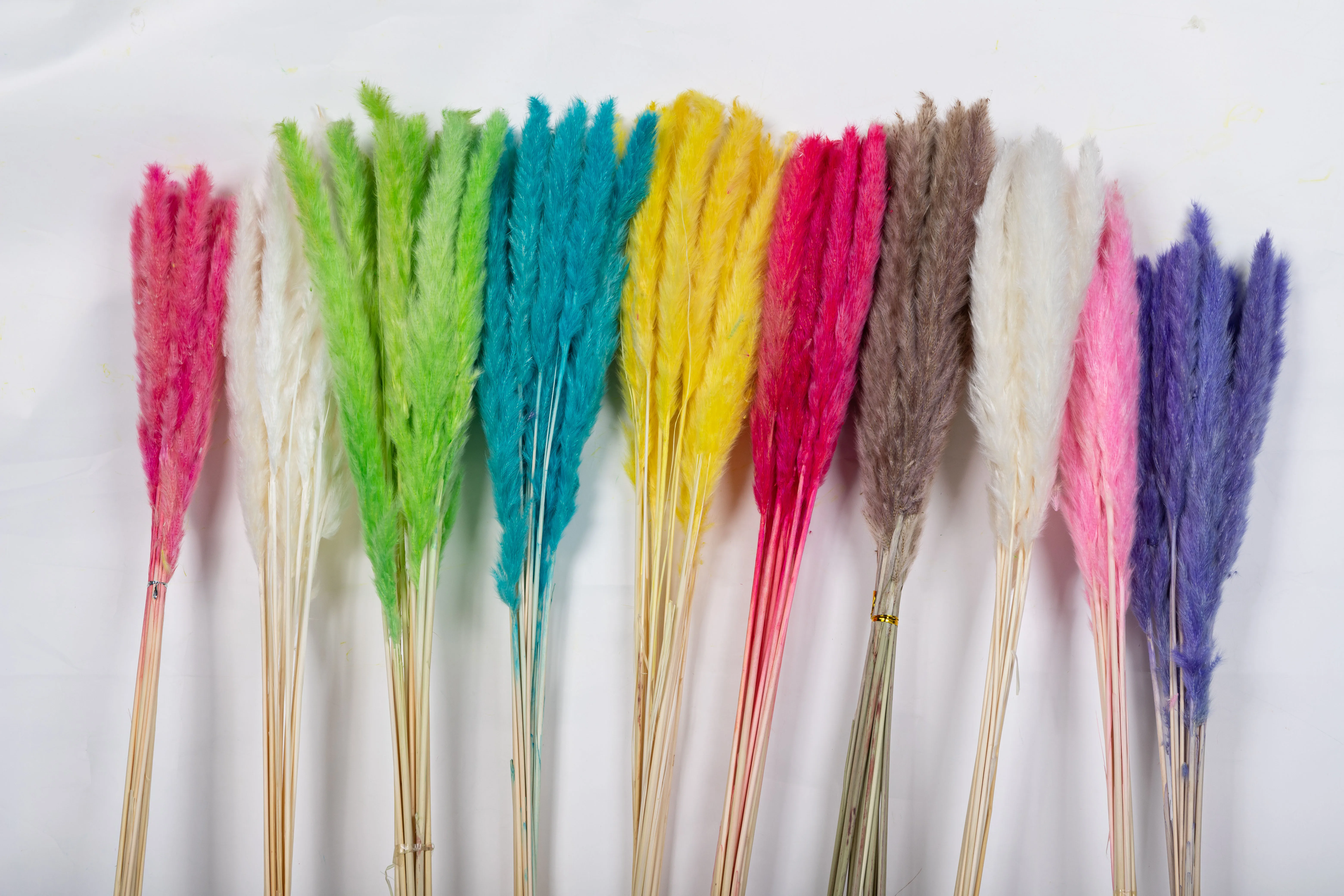 Artificial Pampas Grass Dried Flowers Tall Long Reed Grass For Home