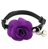 Simple Eight colors optional cat dog collars with flower for small pet products