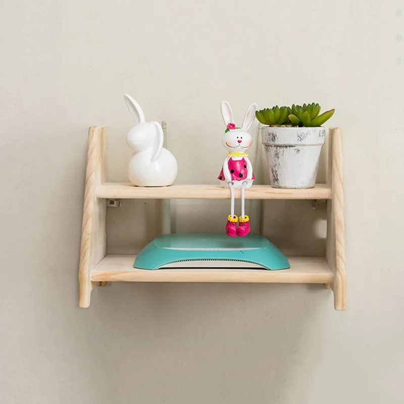 
Floating Shelf Wall Mount Rack Organizer Corner Storage Shelves with Drawer Wooden OEM Customized Wood Logo Style Time 