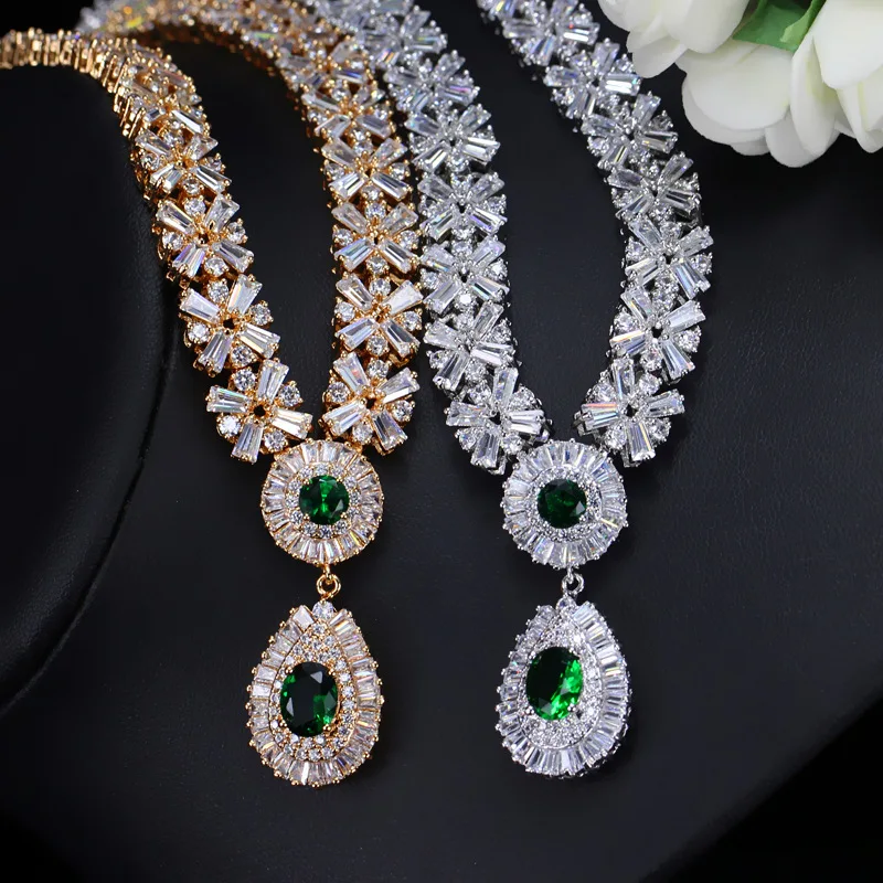 18k Gold Plated Copper Cubic Zirconia Wedding Accessories Bridal
