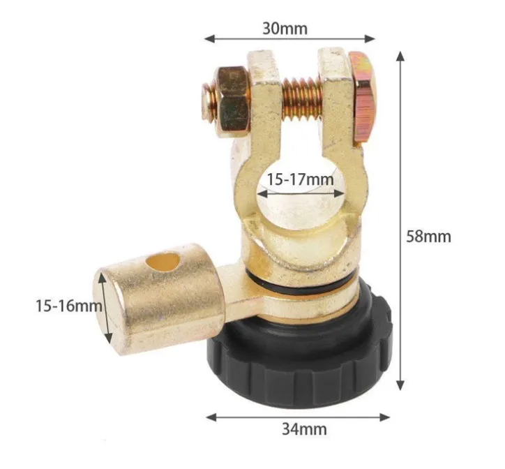 MonkeyJack Universal Auto Battery Link Terminal Quick Cut-off Disconnect Master Switch Brass 