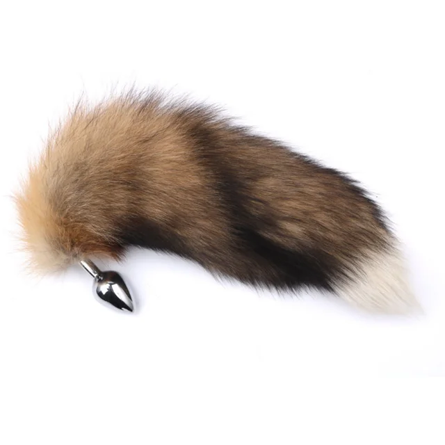 Fox Tail Metal Anal Plug Long Animal Tail Expand Butt Plug For Women ...