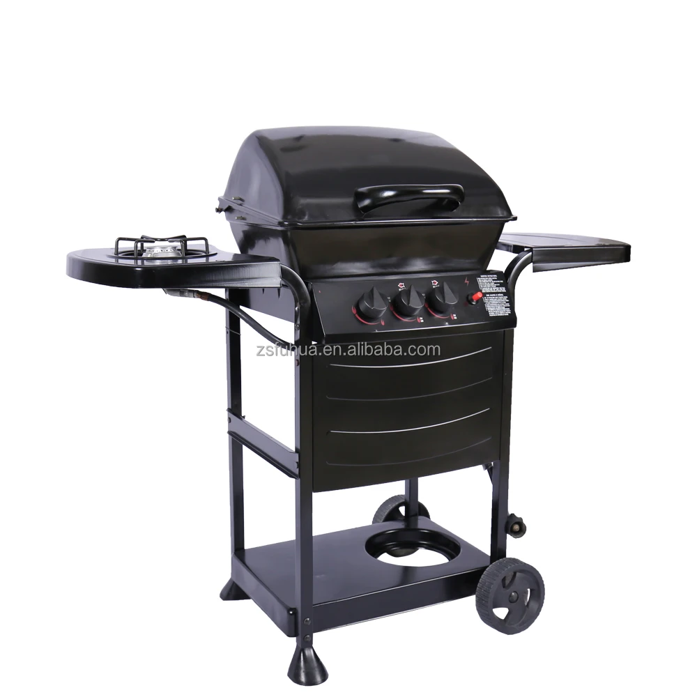 Versatile 3 Burner Propane Grill Custom Outdoor Family Party Bbq Grill