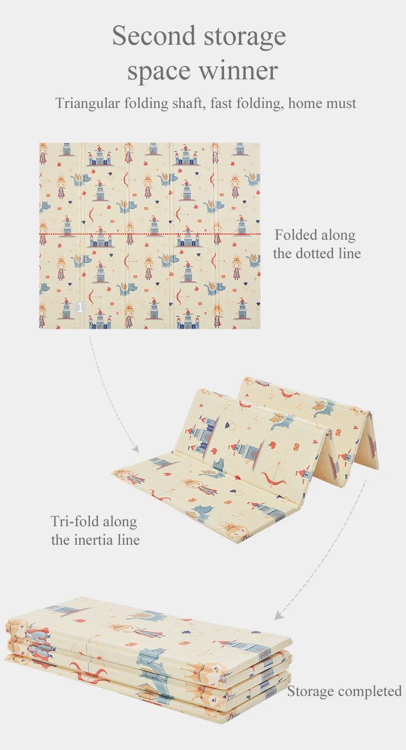 Non Slip Korea Custom Memory Children Xpe Foam Baby Play Mats Indoor Or