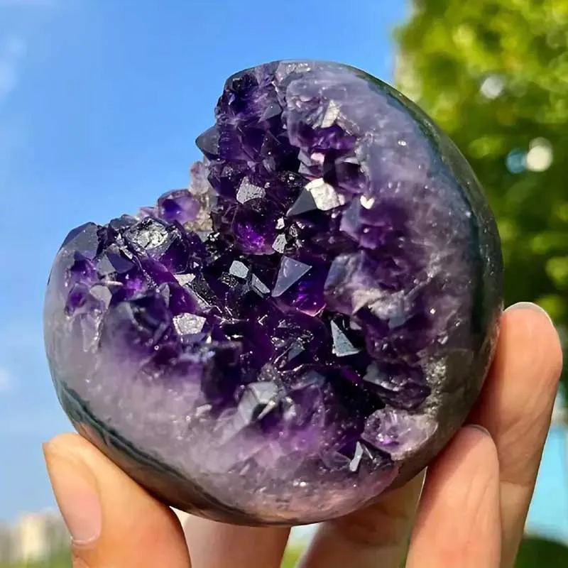 Wholesale Natural Amethyst Cluster Cornucopia Open Smile Money Bag ...