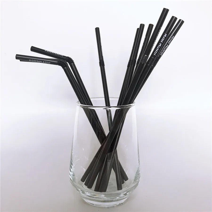 100% 可生物降解的定制可弯曲的 pla 吸管 eco 玉米淀粉